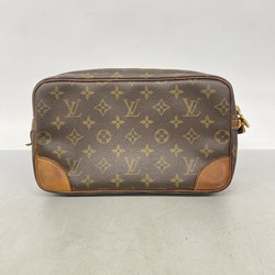 Louis Vuitton Clutch Bag Monogram Marly Dragonne GM M51825 Brown Men's