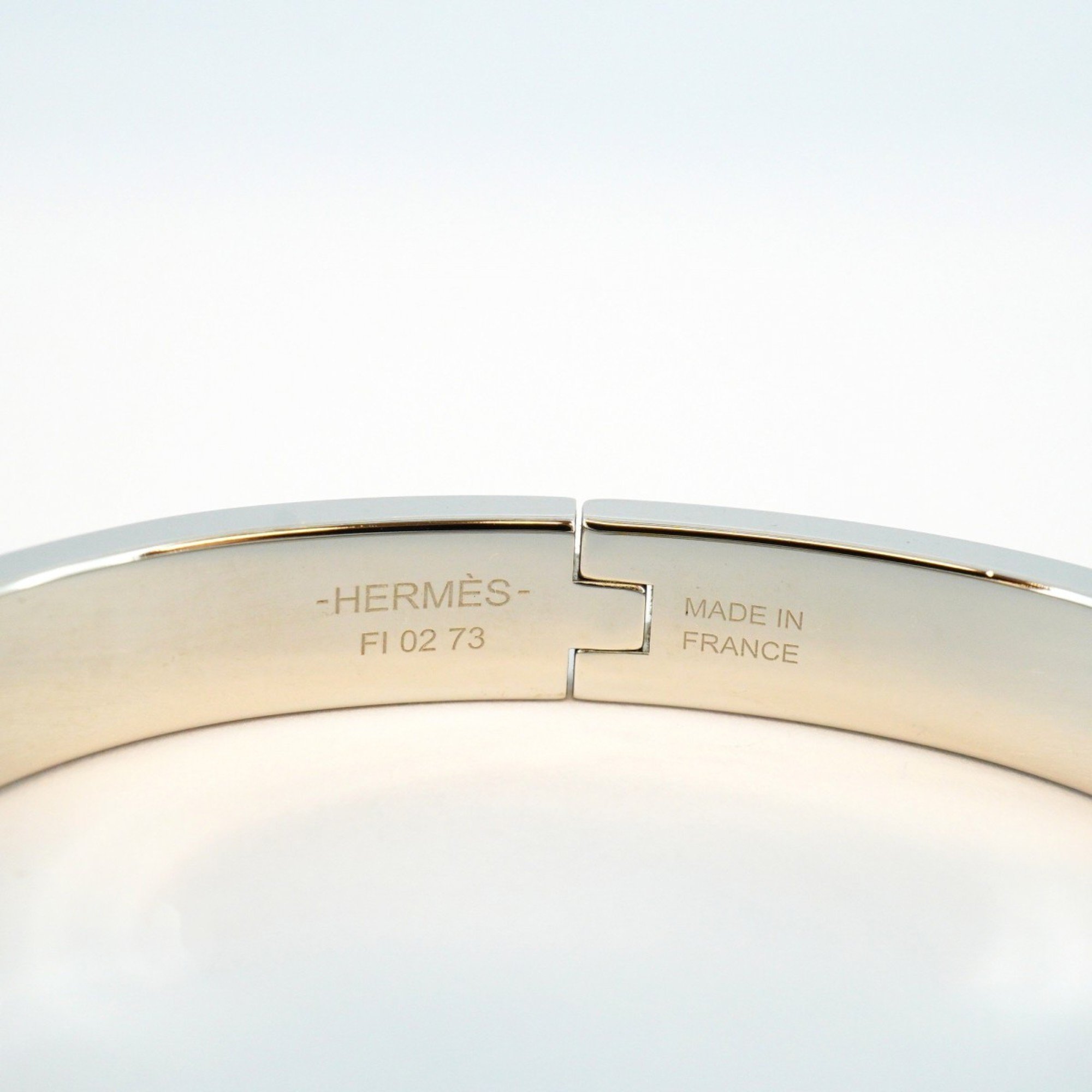 Hermes Bangle Chaine d'Ancre Click Metal Gold Silver White Ladies