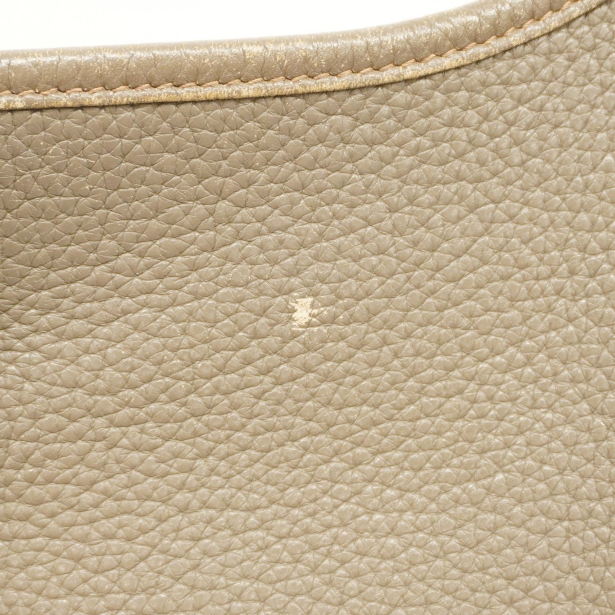 Hermes Shoulder Bag Evelyn 3PM Taurillon Clemence Etain □O Stamped Ladies