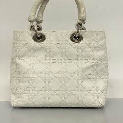 Christian Dior handbag leather white ladies