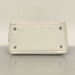 Christian Dior handbag leather white ladies