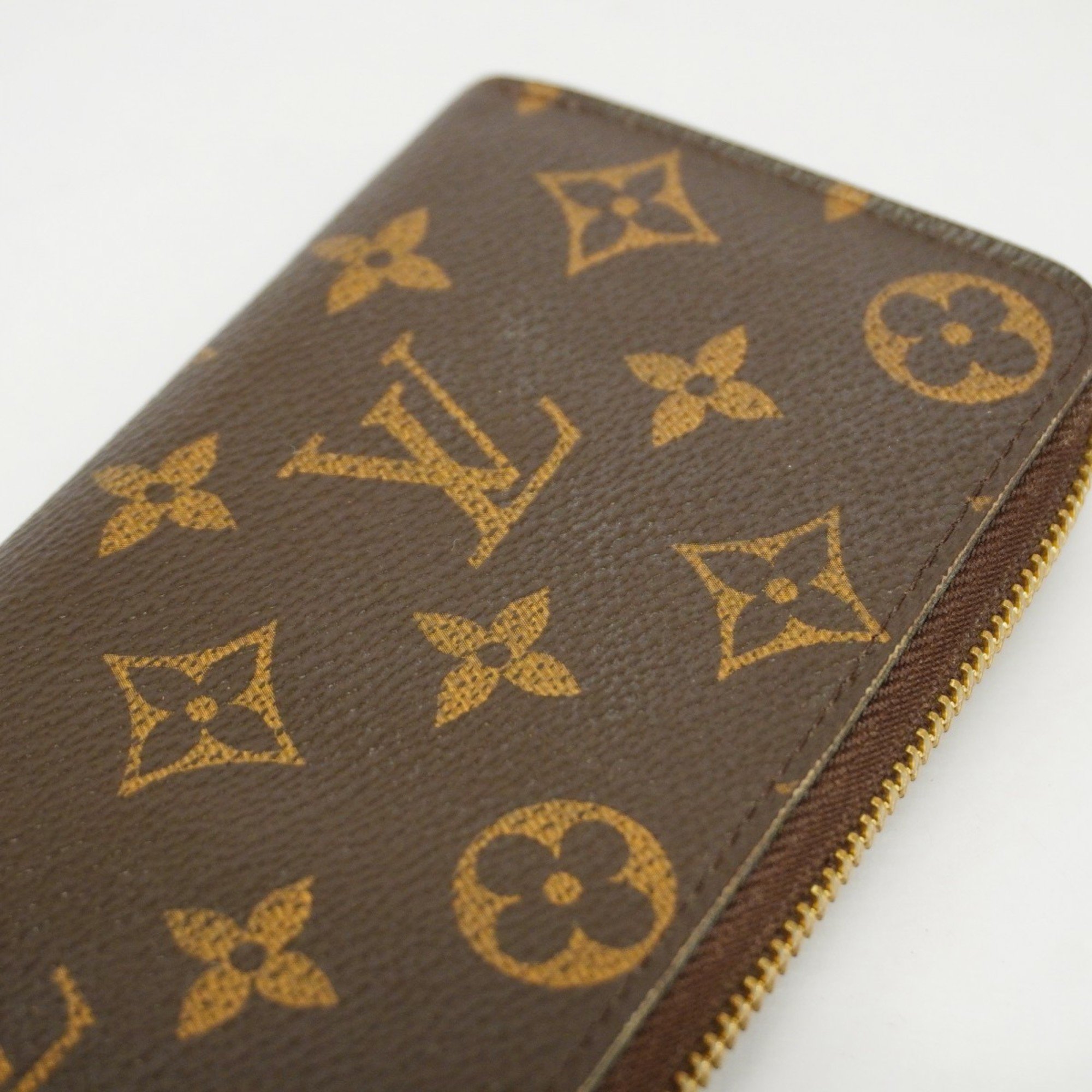 Louis Vuitton Long Wallet Monogram Portefeuille Clemence M61298 Brown Rose Ballerine Ladies