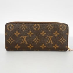 Louis Vuitton Long Wallet Monogram Portefeuille Clemence M61298 Brown Rose Ballerine Ladies