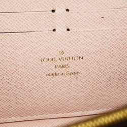 Louis Vuitton Long Wallet Monogram Portefeuille Clemence M61298 Brown Rose Ballerine Ladies