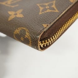 Louis Vuitton Long Wallet Monogram Portefeuille Clemence M61298 Brown Rose Ballerine Ladies