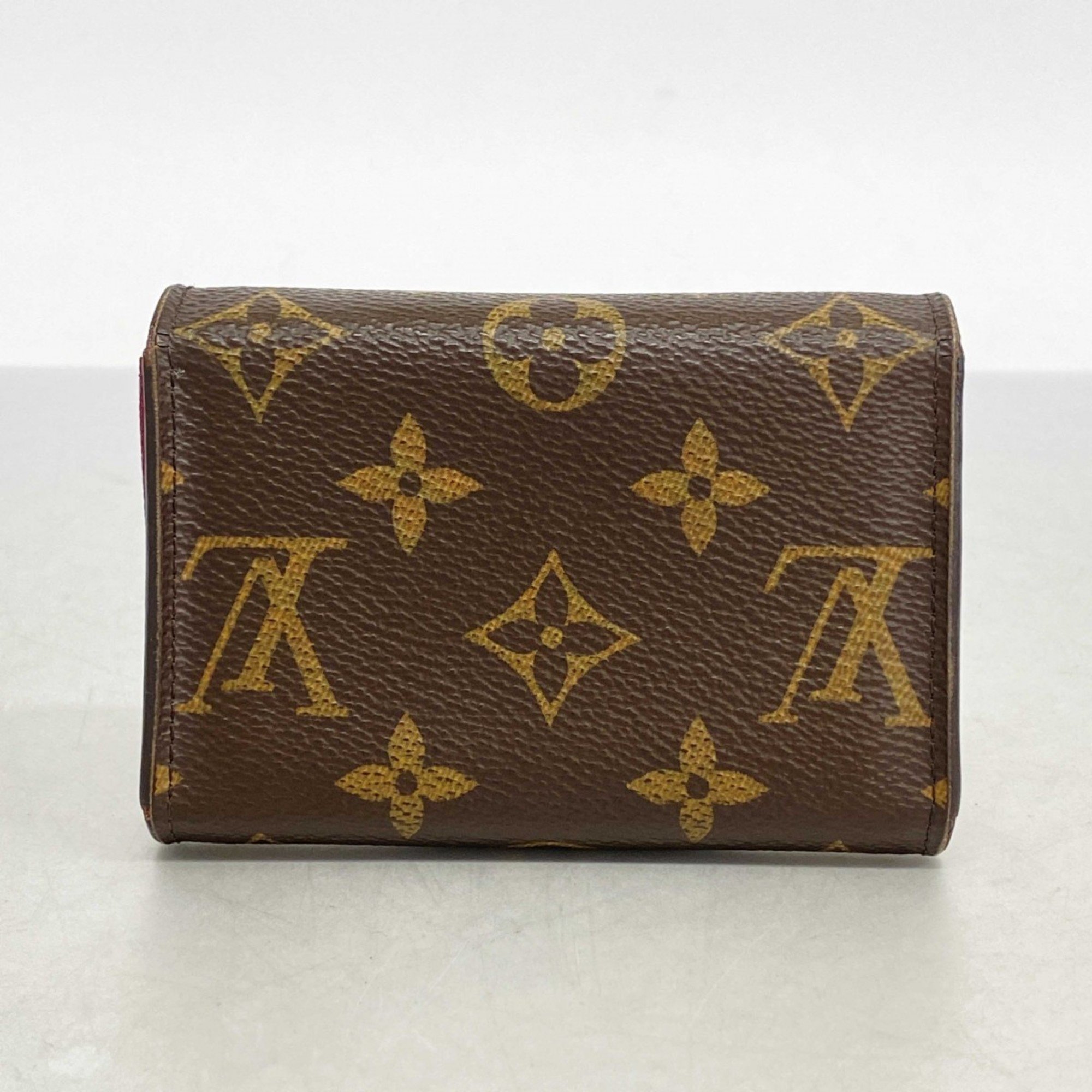 Louis Vuitton Wallet/Coin Case Monogram Porto Monnaie Rosari M41939 Brown Fuchsia Women's