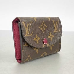 Louis Vuitton Wallet/Coin Case Monogram Porto Monnaie Rosari M41939 Brown Fuchsia Women's