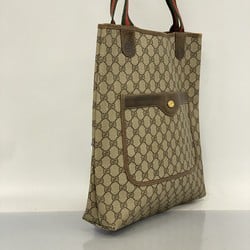 Gucci Tote Bag GG Supreme Sherry Line 378 02 003 Brown Women's