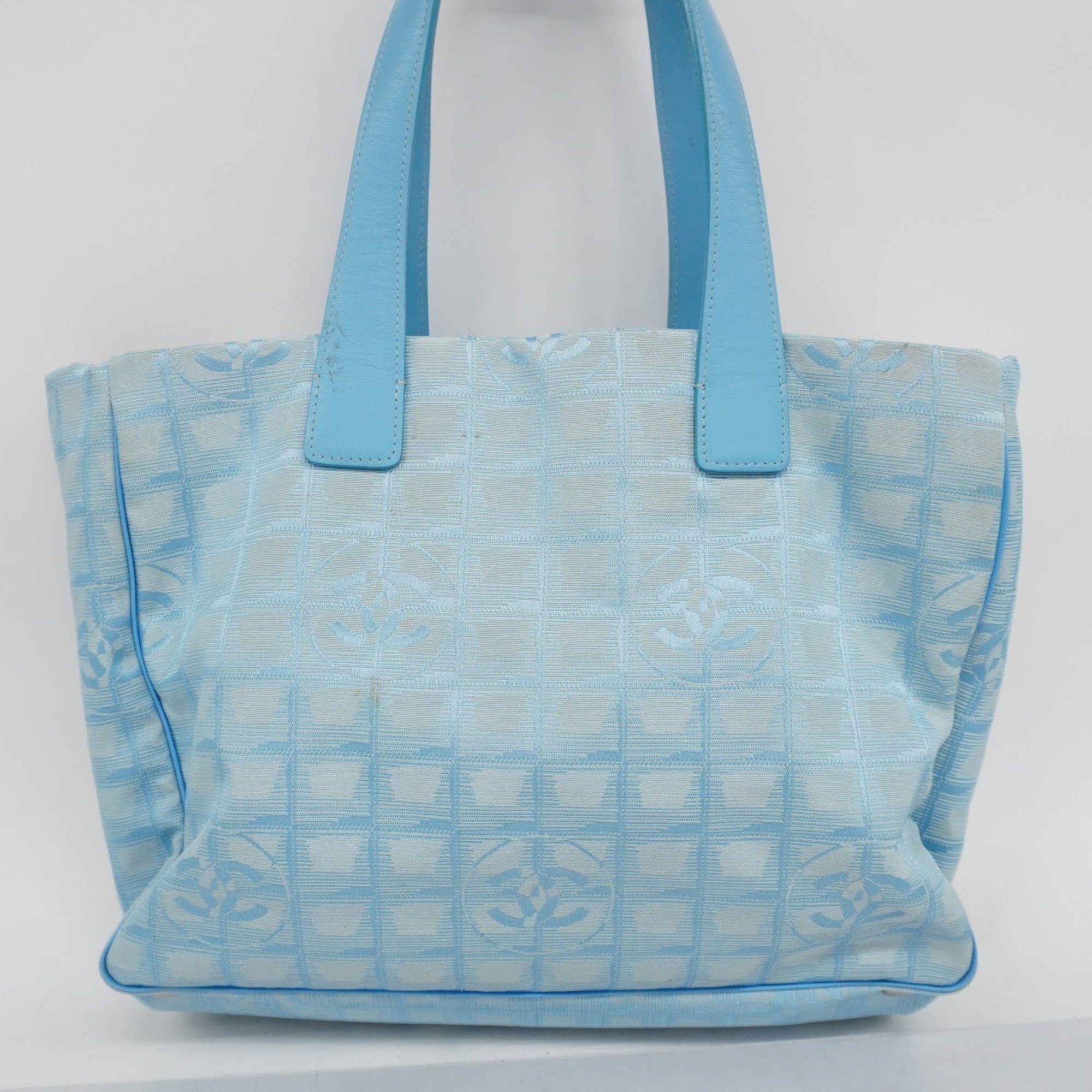 Chanel Tote Bag New Travel Nylon Sky Blue Women's