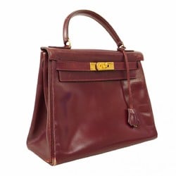 Hermes handbag Kelly 28 box calf red K stamp ladies