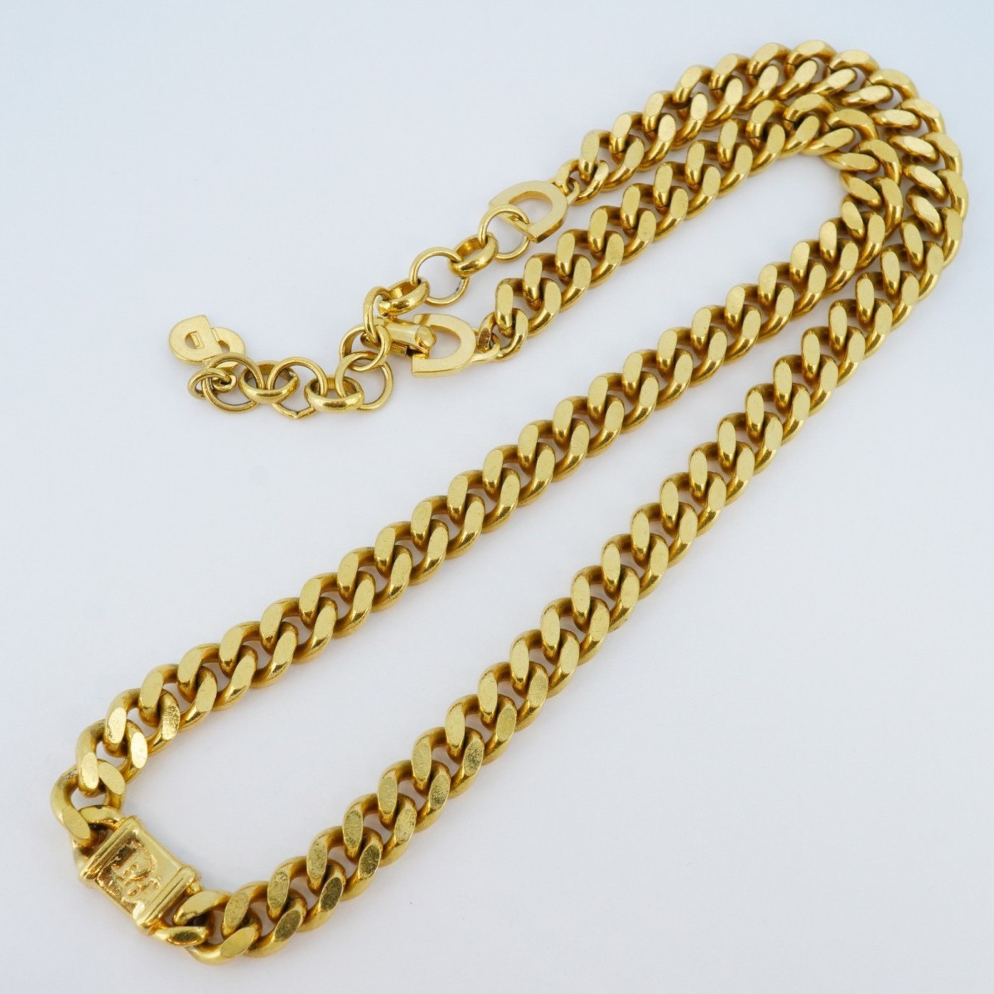 Christian Dior Necklace GP Plated Gold Ladies