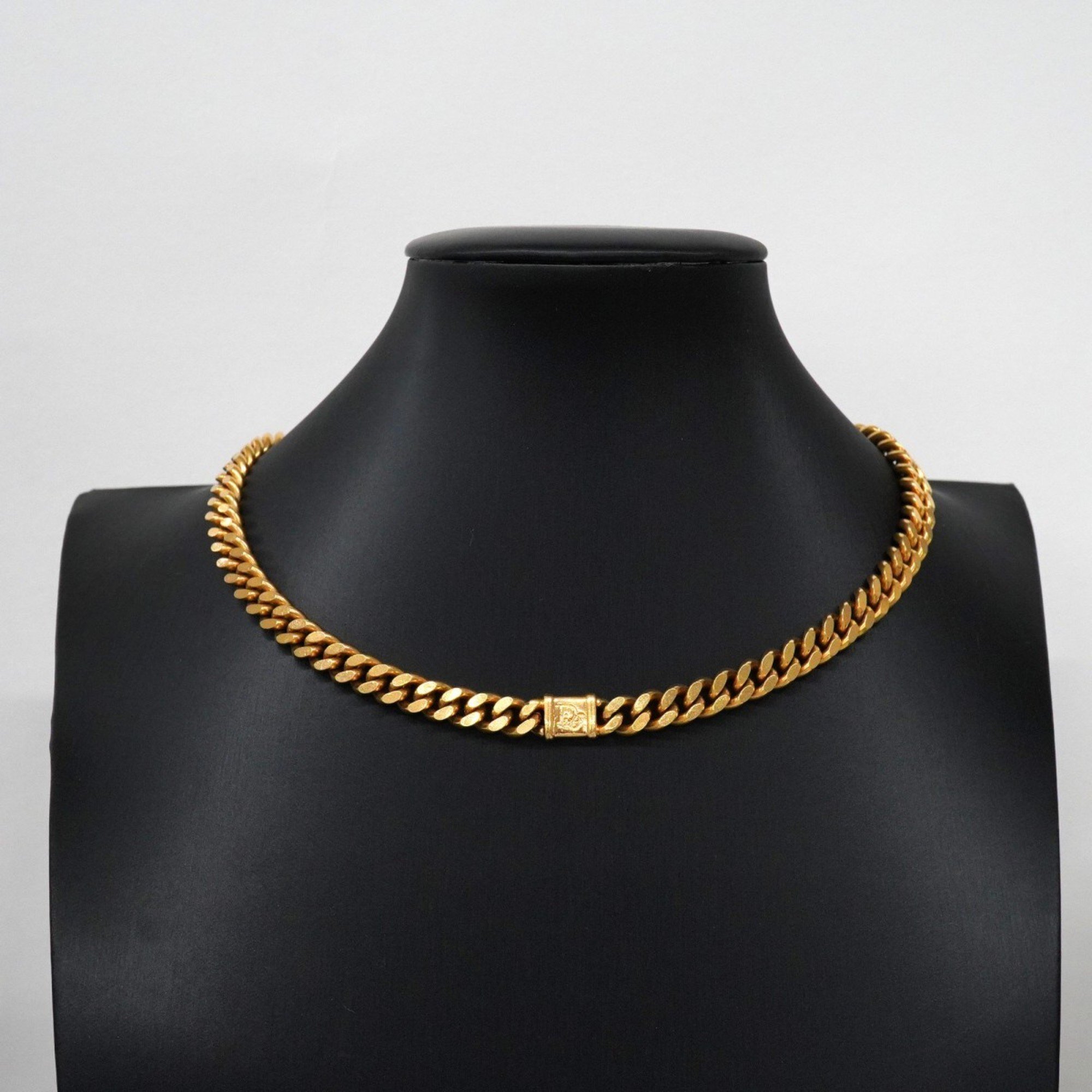 Christian Dior Necklace GP Plated Gold Ladies