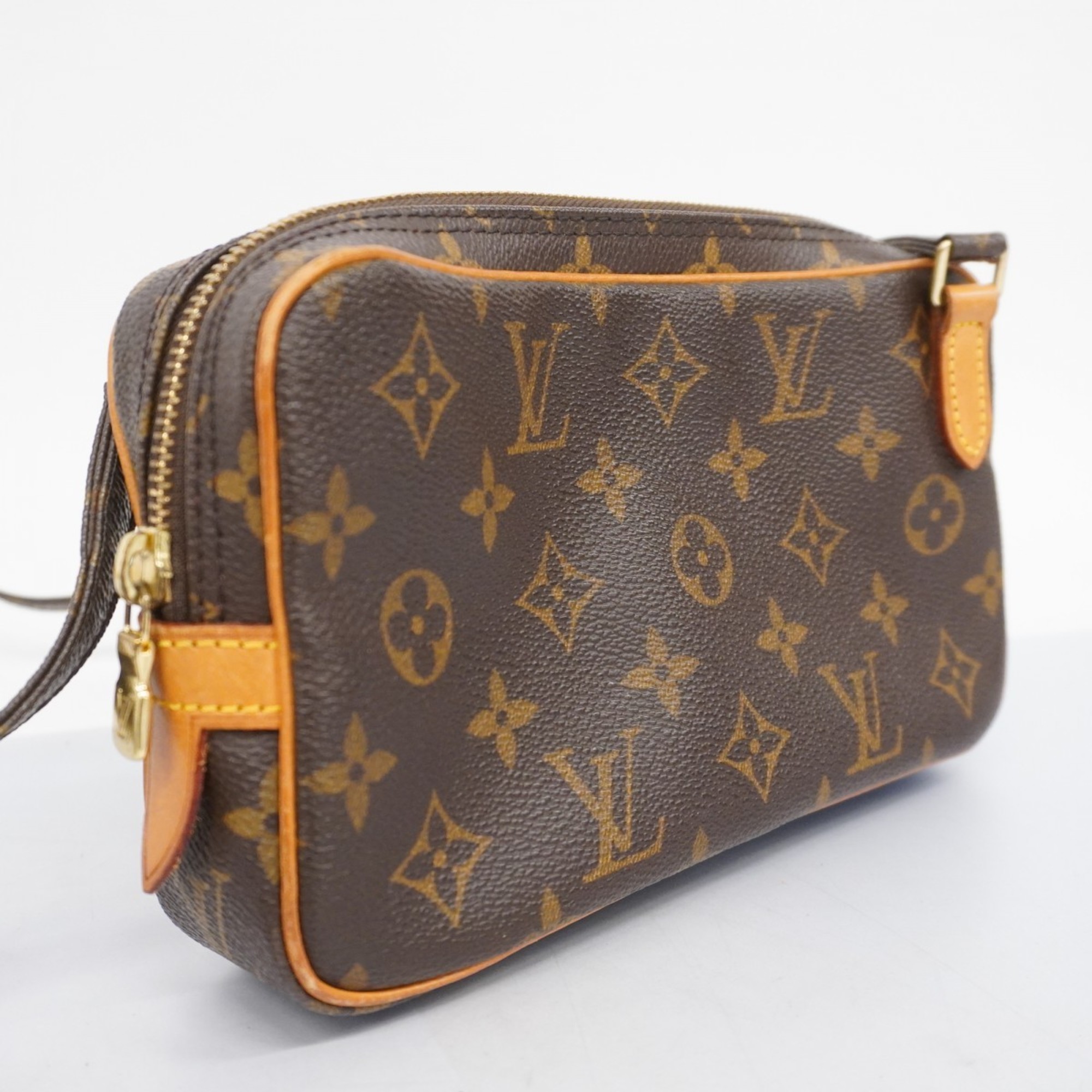 Louis Vuitton Shoulder Bag Monogram Pochette Marly Bandouliere M51828 Brown Women's