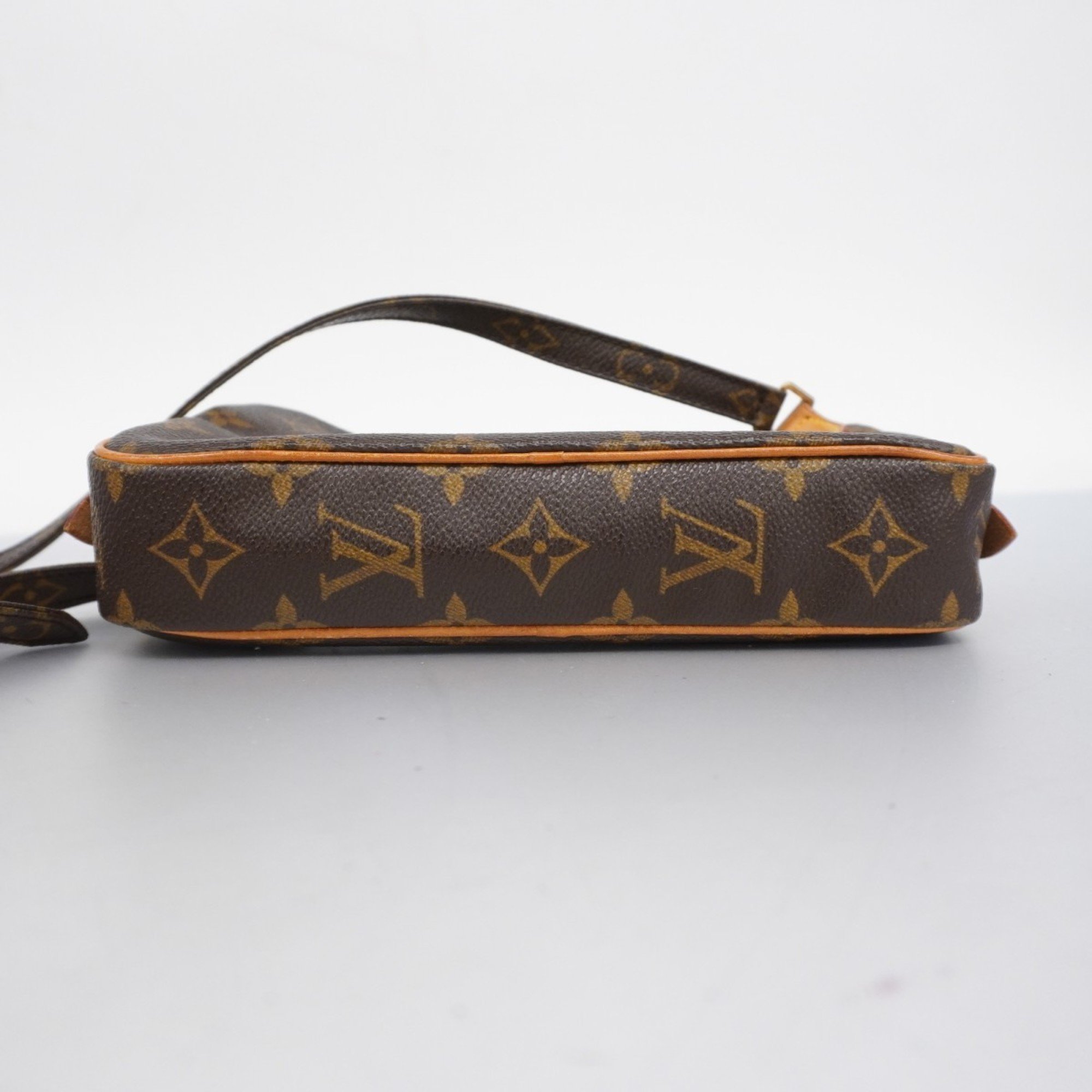 Louis Vuitton Shoulder Bag Monogram Pochette Marly Bandouliere M51828 Brown Women's