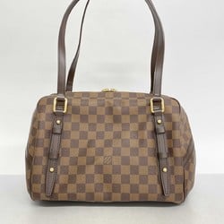 Louis Vuitton Shoulder Bag Damier Rivington PM N41157 Ebene Ladies