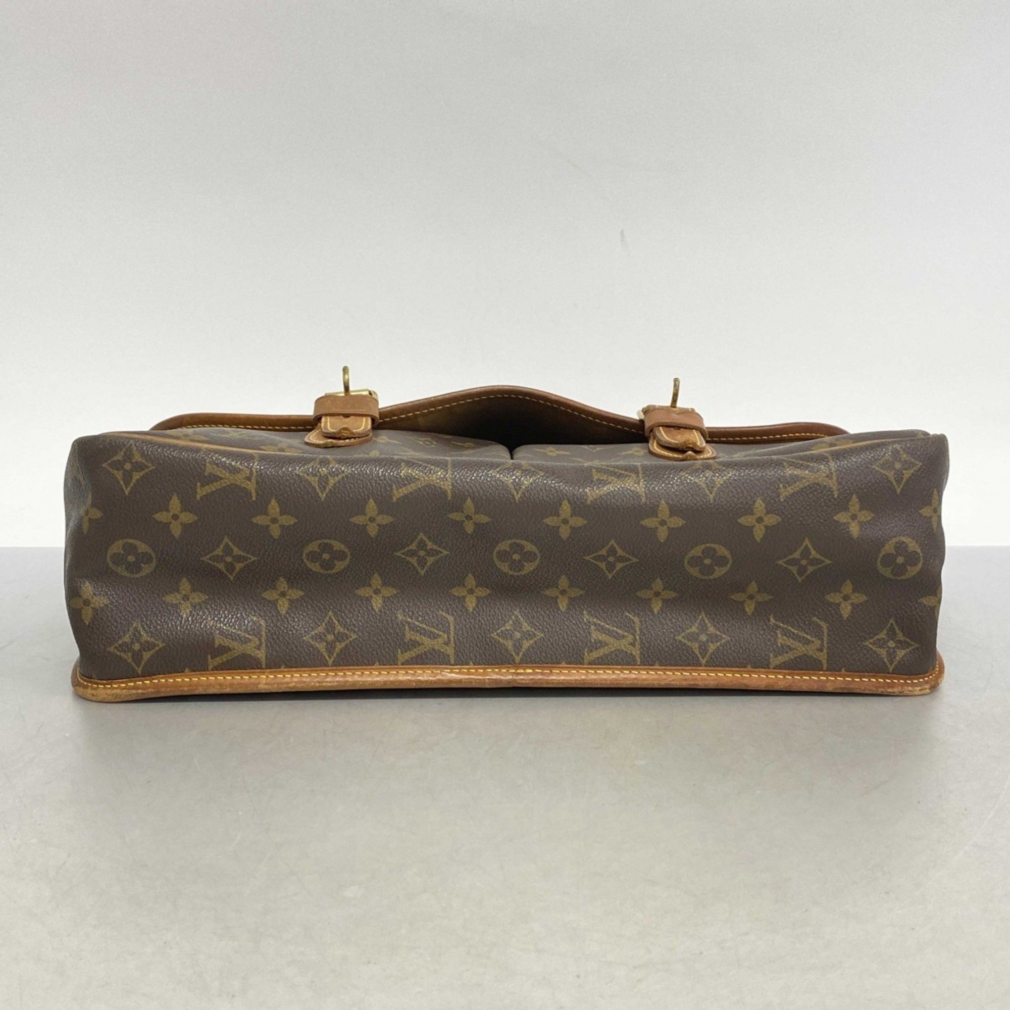 Louis Vuitton Shoulder Bag Monogram Gibessier GM M42249 Brown Ladies