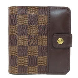 Louis Vuitton M61668 Compact Zip Bi-fold Wallet Damier Canvas Women's LOUIS VUITTON