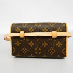 Louis Vuitton Waist Bag Monogram Pochette Florentine M51855 Brown Men's Women's