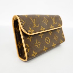 Louis Vuitton Waist Bag Monogram Pochette Florentine M51855 Brown Men's Women's