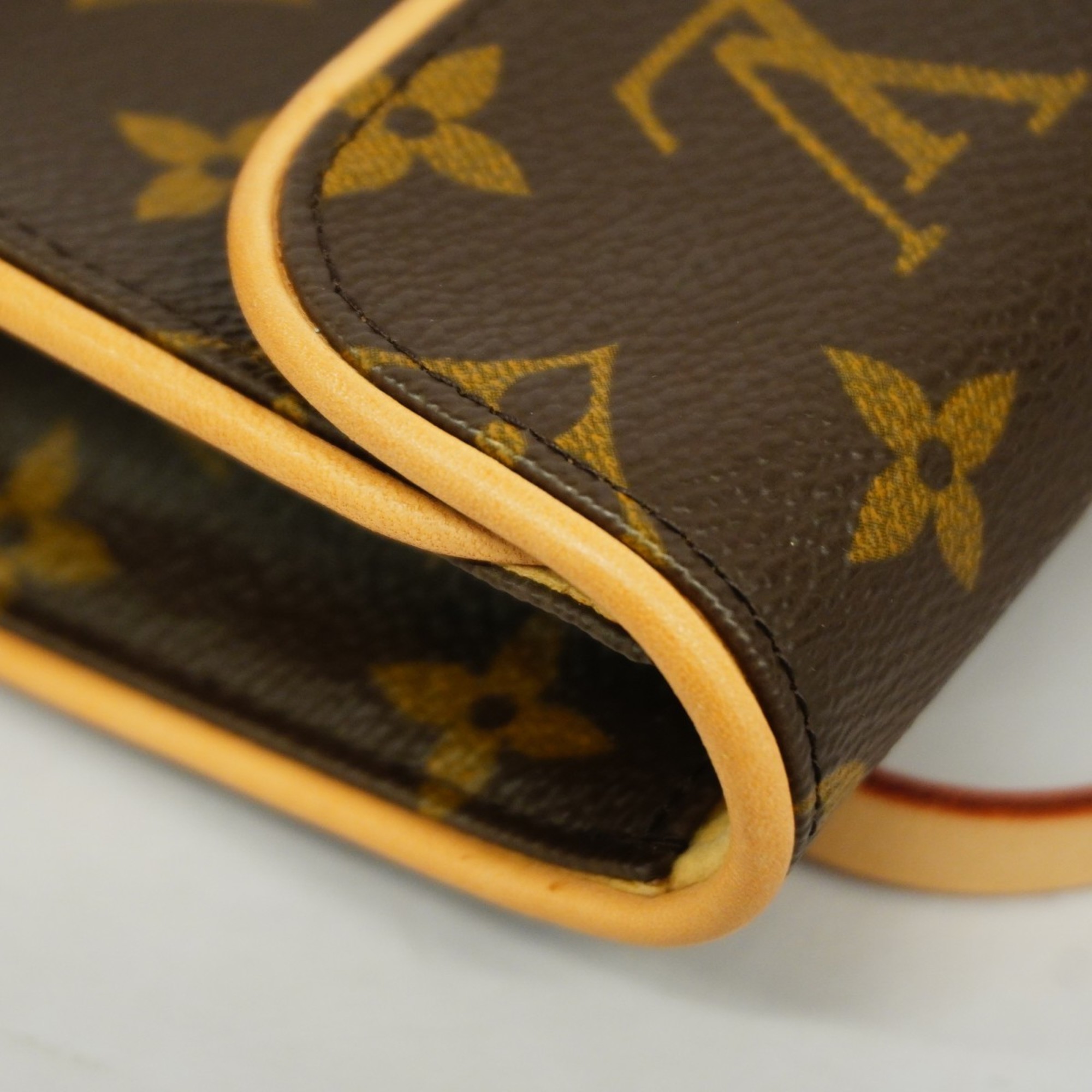 Louis Vuitton Waist Bag Monogram Pochette Florentine M51855 Brown Men's Women's