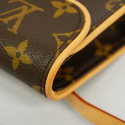 Louis Vuitton Waist Bag Monogram Pochette Florentine M51855 Brown Men's Women's