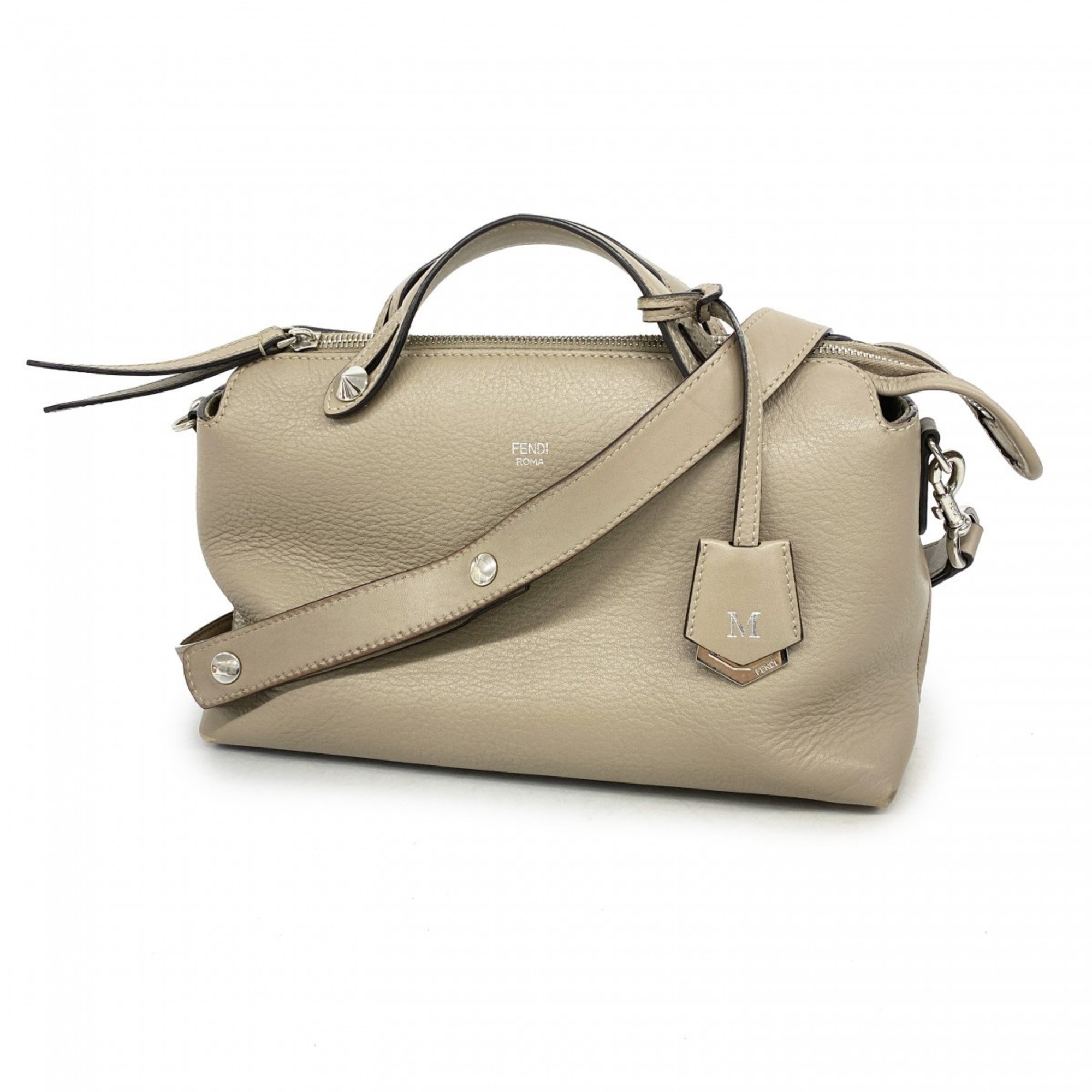 Fendi handbag leather beige ladies