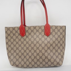 Gucci Tote Bag GG Supreme 372613 Brown Red Women's