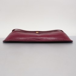 Cartier Clutch Bag Must Leather Bordeaux Men's Women's