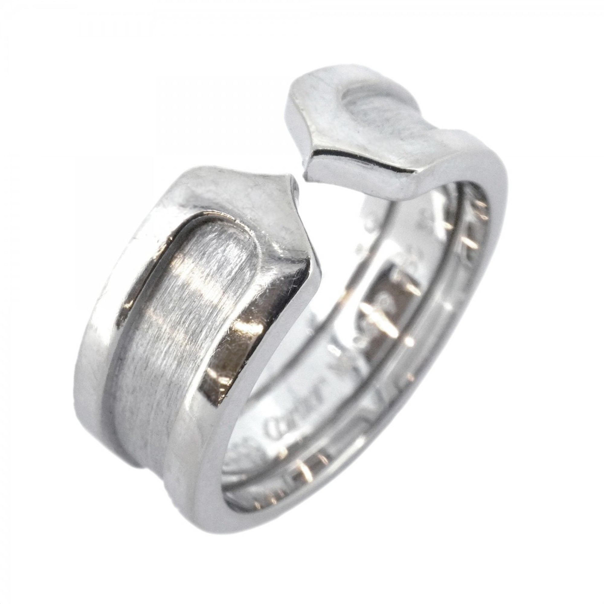 Cartier Ring 2C K18WG White Gold #50 Ladies