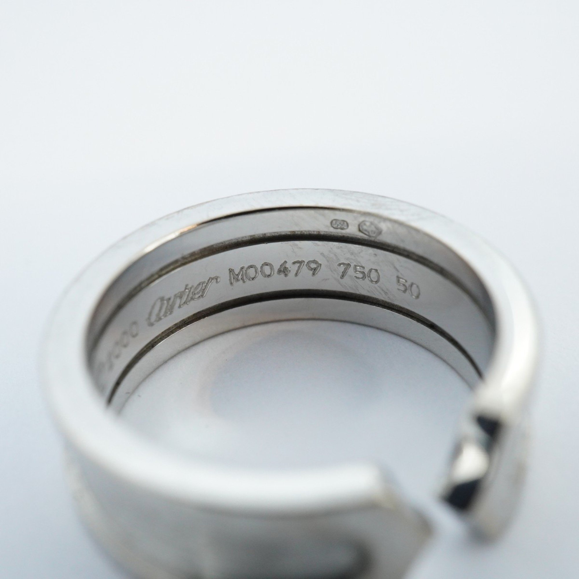 Cartier Ring 2C K18WG White Gold #50 Ladies