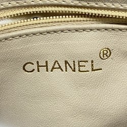 Chanel Shoulder Bag Matelasse Lambskin White Women's