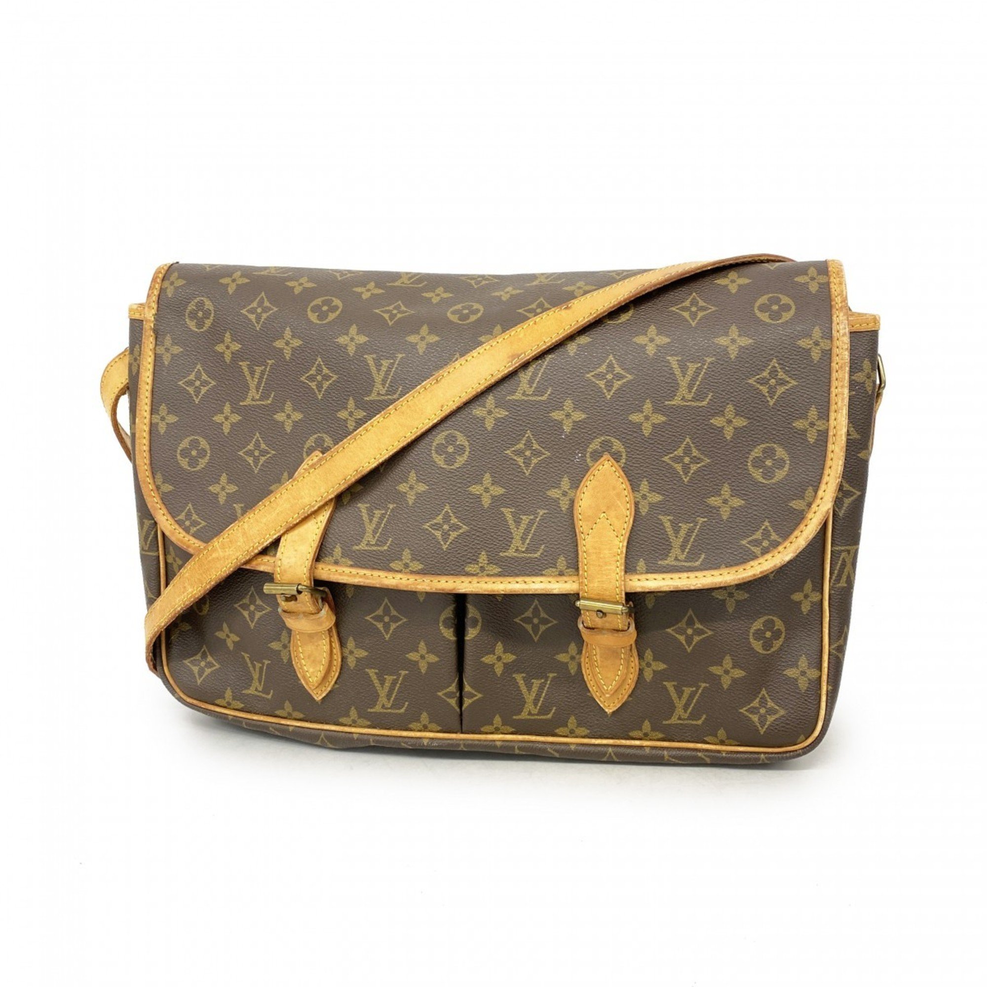 Louis Vuitton Shoulder Bag Monogram Gibessier GM M42249 Brown Ladies