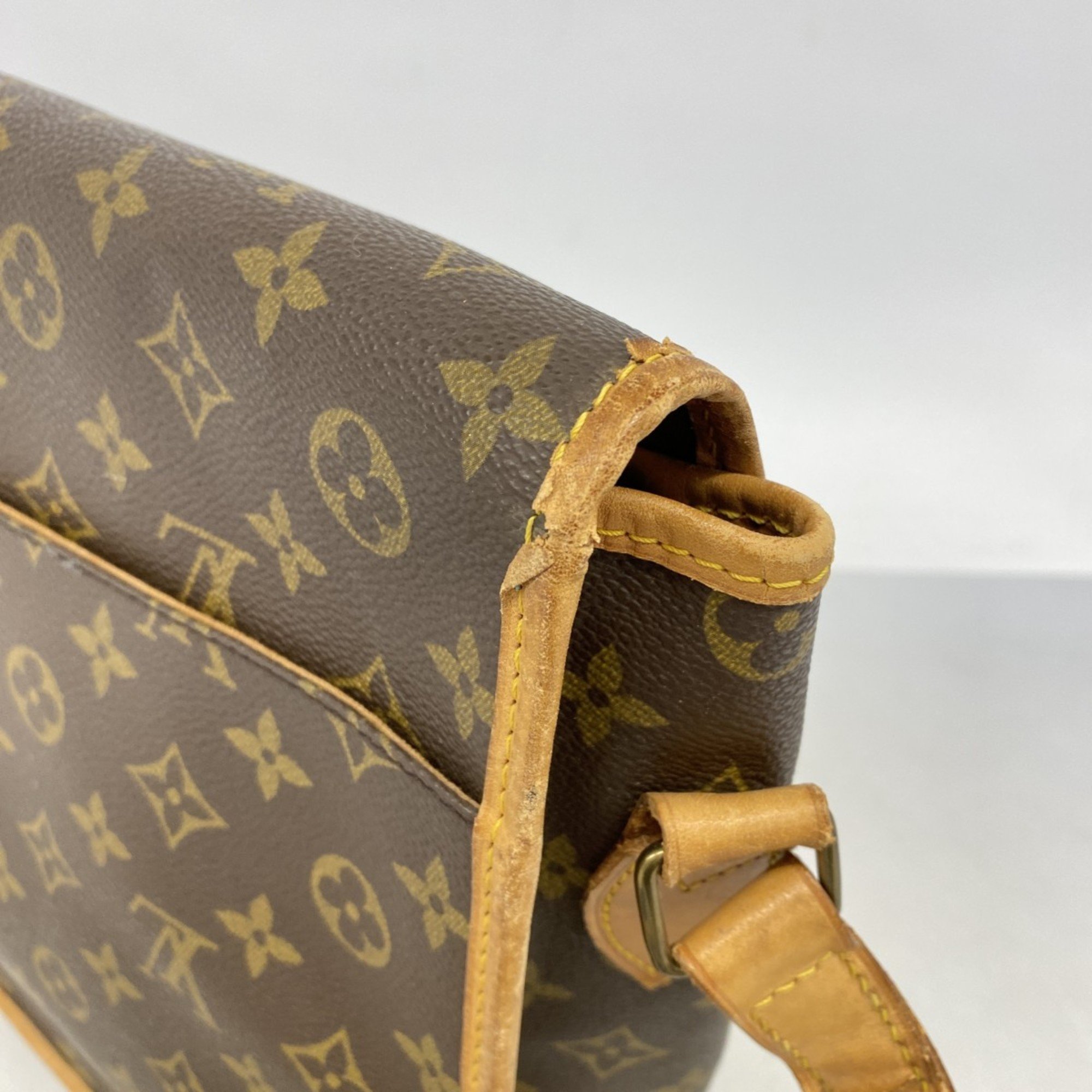 Louis Vuitton Shoulder Bag Monogram Gibessier GM M42249 Brown Ladies