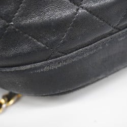 Chanel Shoulder Bag Matelasse Lambskin Black Women's