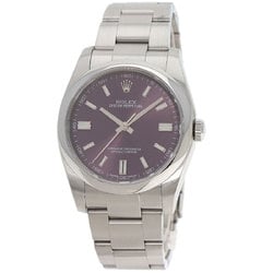 Rolex 116000 Oyster Perpetual 36 Red Grape Watch Stainless Steel SS Men's ROLEX