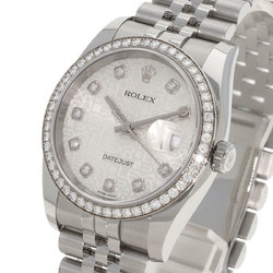 Rolex 116244G Datejust 10P Diamond Watch Stainless Steel SS Men's ROLEX