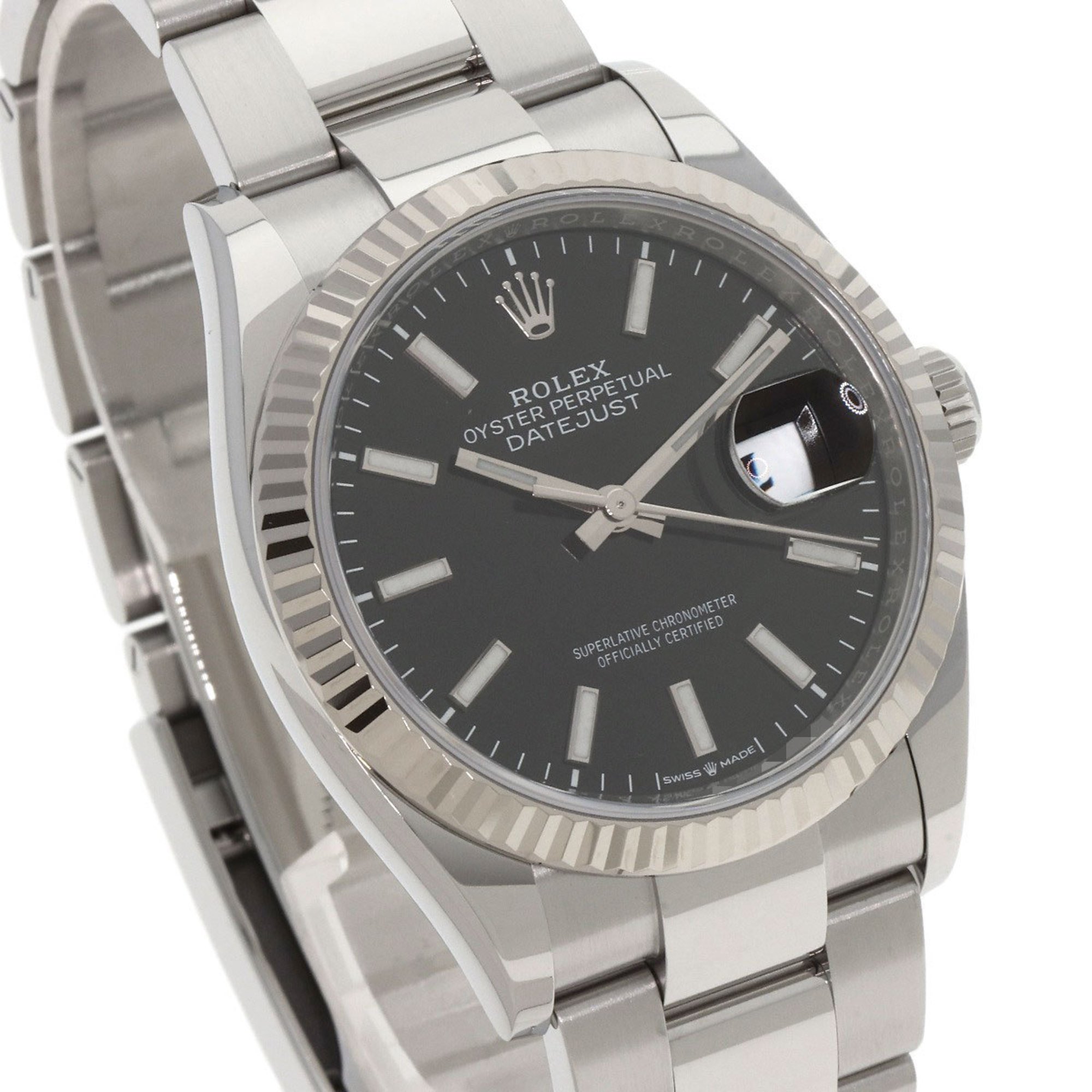 Rolex 126234 Datejust 36 Watch Stainless Steel SS K18WG Men's ROLEX