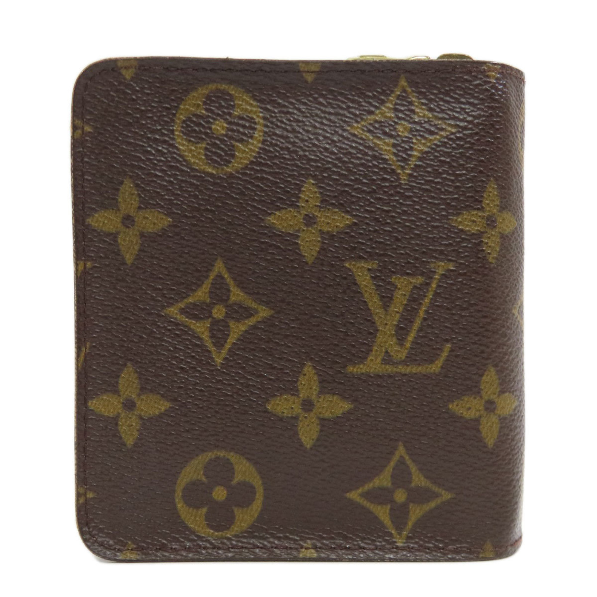 Louis Vuitton M61667 Compact Zip Bi-fold Wallet Monogram Canvas Women's LOUIS VUITTON