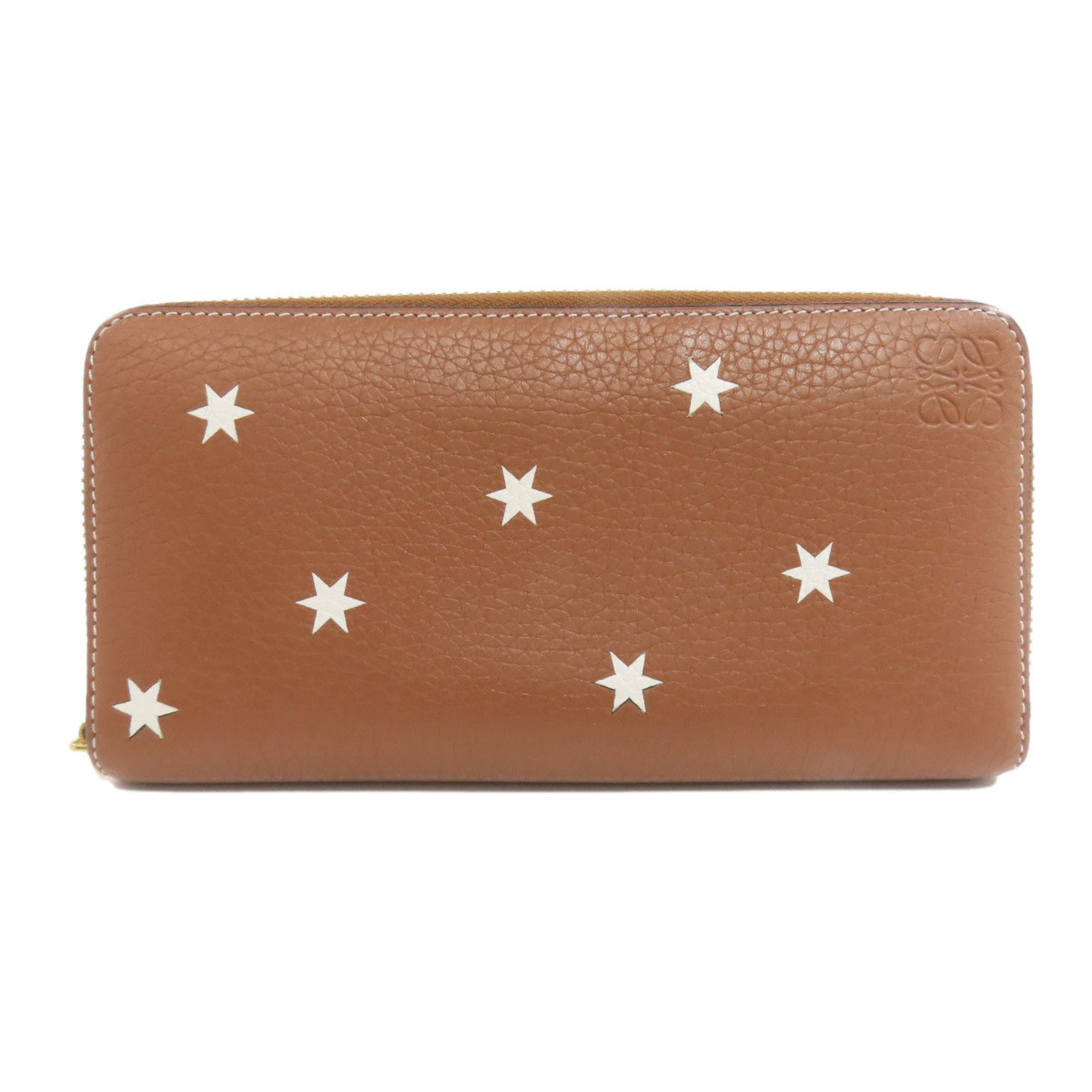 LOEWE Star Motif Long Wallet Calfskin Women's