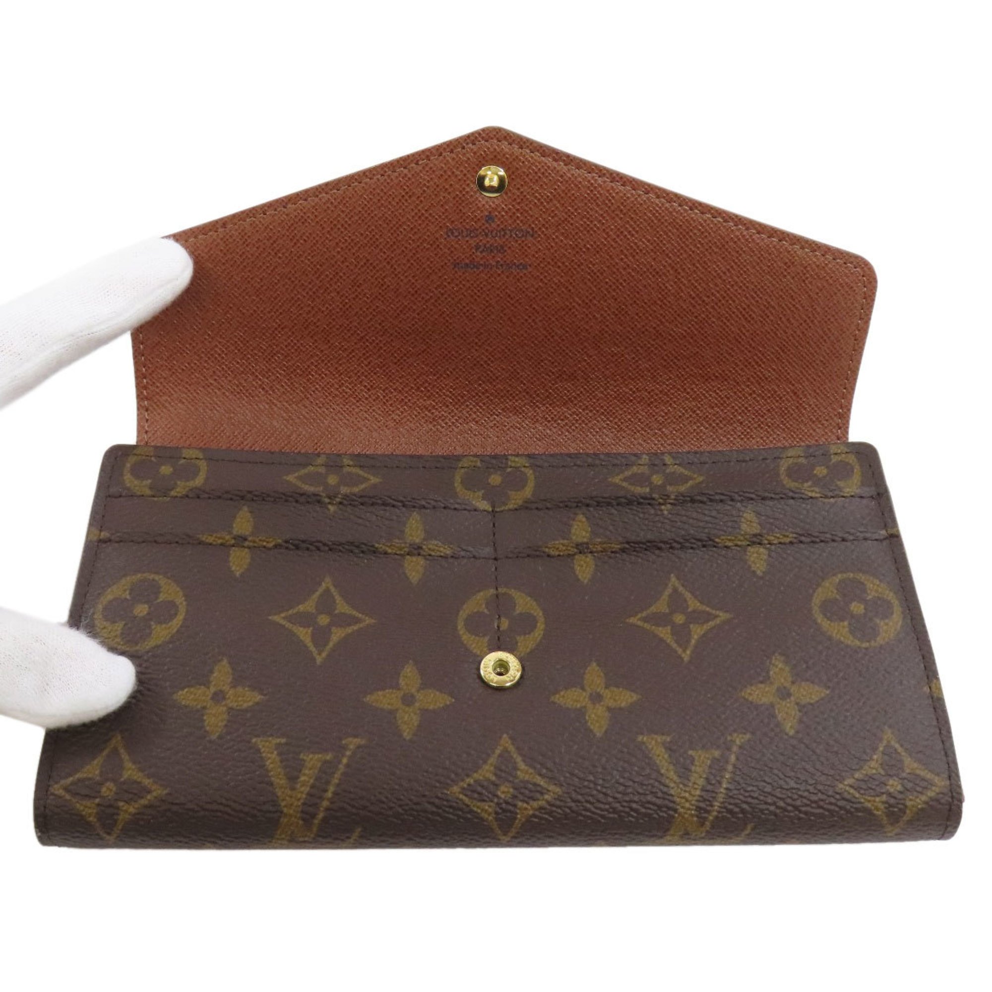 Louis Vuitton M60531 Portefeuille Sarah Long Wallet Monogram Canvas Women's LOUIS VUITTON