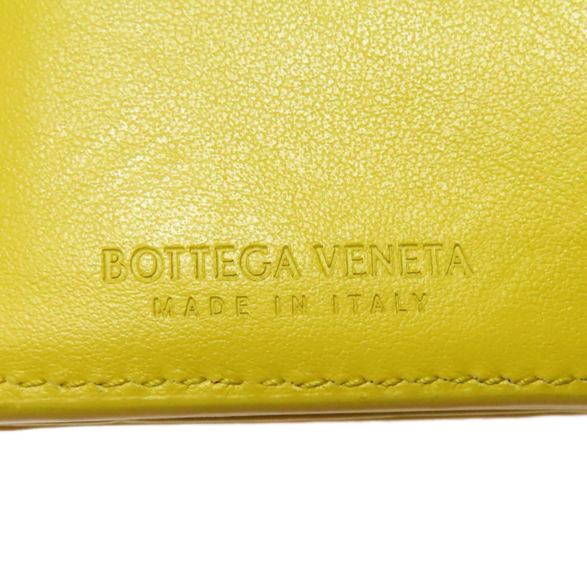 Bottega Veneta Debossed Intrecciato Bi-fold Wallet Leather Women's BOTTEGA VENETA