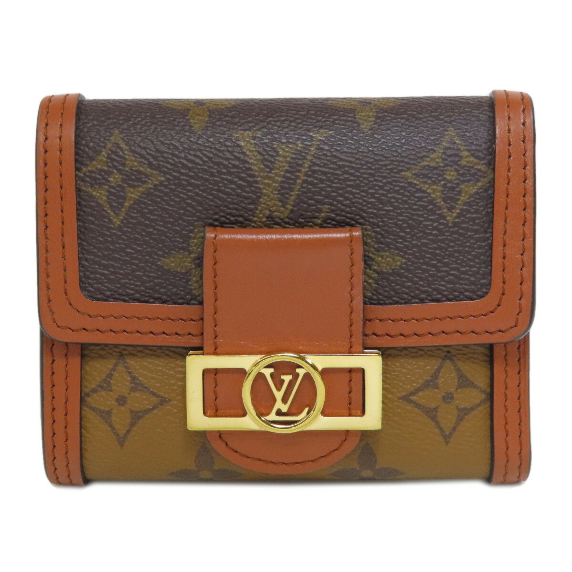 Louis Vuitton M68725 Portefeuille Dauphine Compact Bi-fold Wallet Monogram Canvas Women's LOUIS VUITTON