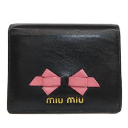 Miu Miu Miu 5MV204 Ribbon Bi-fold Wallet Leather Women's MIUMIU