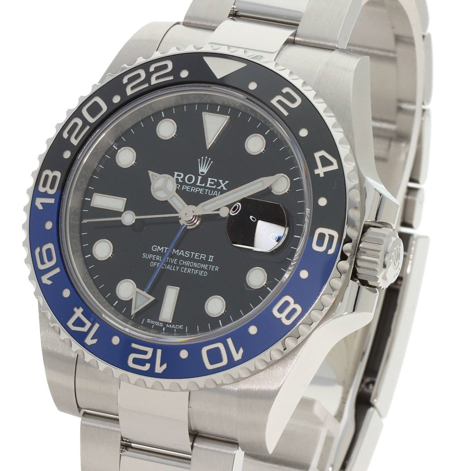 Rolex 116710BLNR GMT Master II Black and Blue Bezel Watch Stainless Steel SS Men's ROLEX