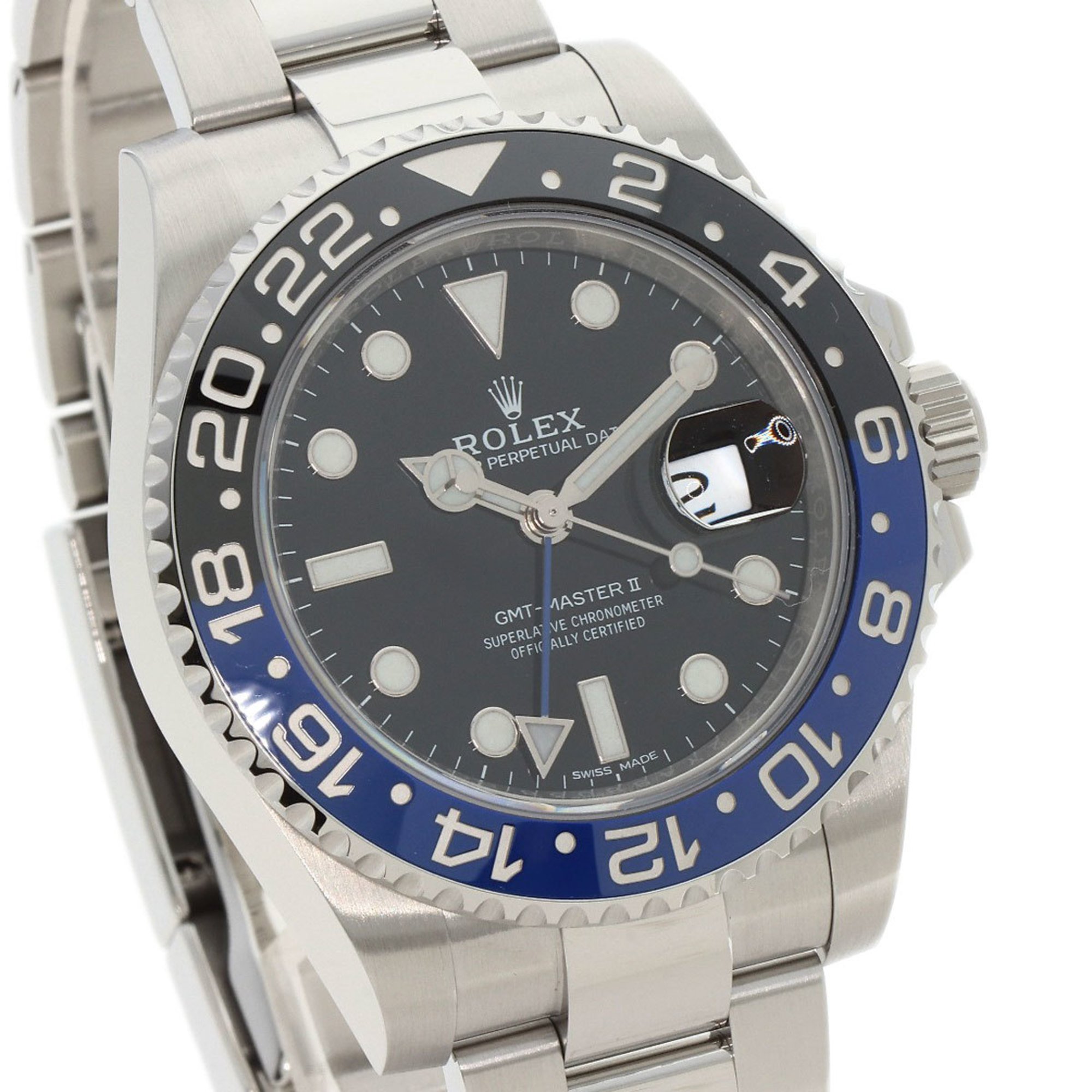 Rolex 116710BLNR GMT Master II Black and Blue Bezel Watch Stainless Steel SS Men's ROLEX