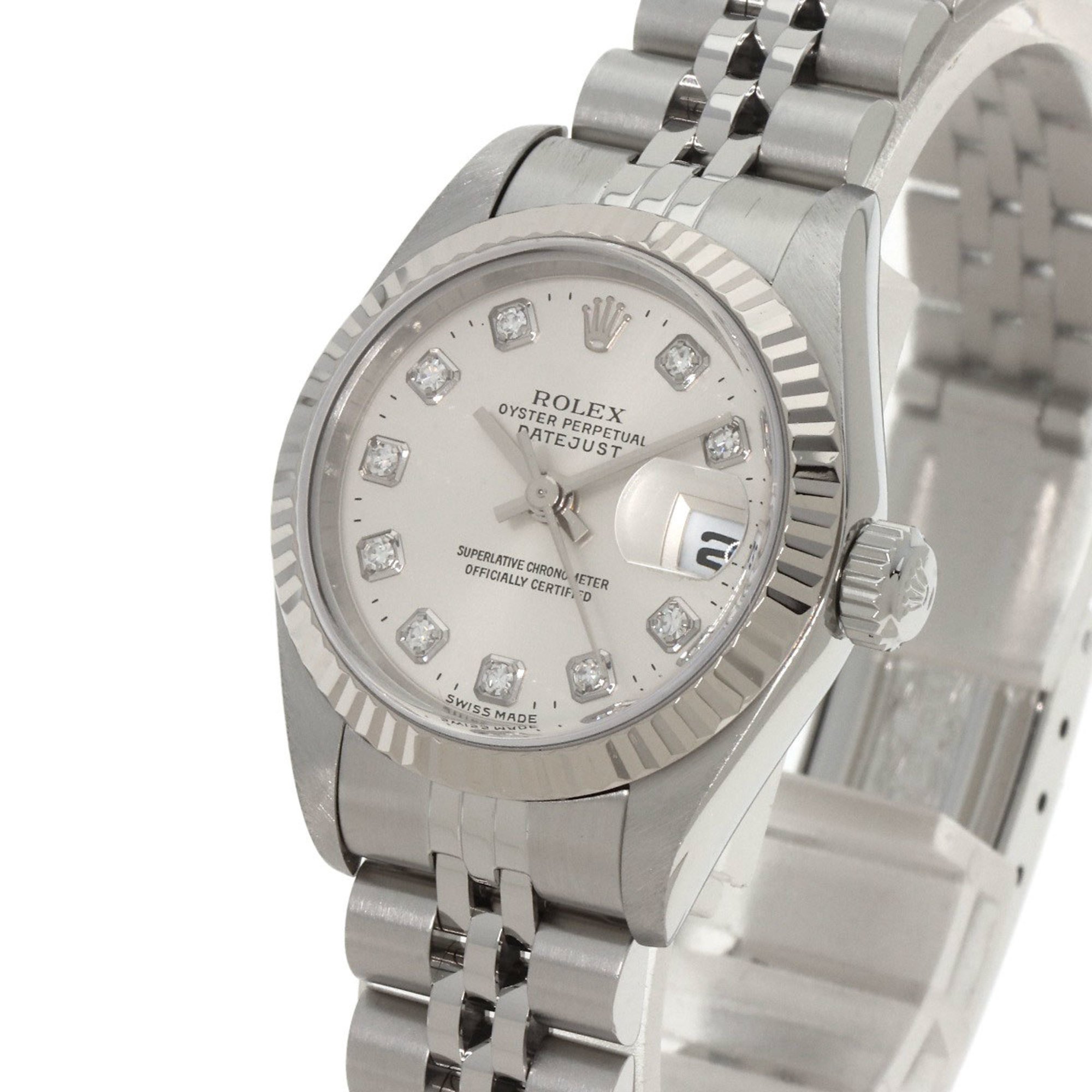 Rolex 79174G Datejust 10P Diamond Watch Stainless Steel SS K18WG Ladies ROLEX