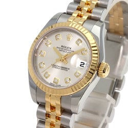 Rolex 179173G Datejust 10P Diamond Watch Stainless Steel SSxK18YG Ladies ROLEX