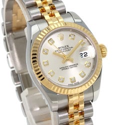 Rolex 179173G Datejust 10P Diamond Watch Stainless Steel SSxK18YG Ladies ROLEX