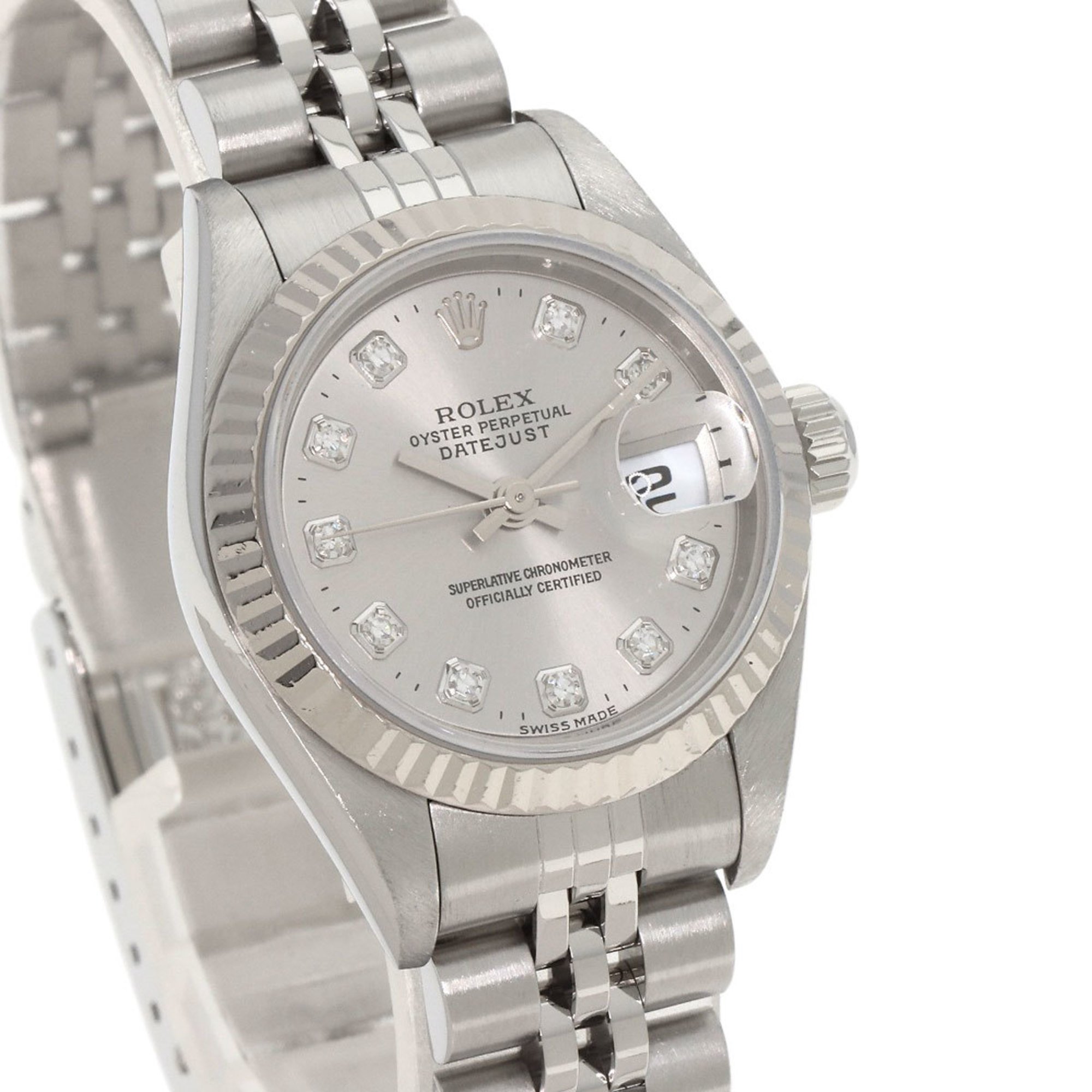 Rolex 79174G Datejust 10P Diamond Watch Stainless Steel SS K18WG Ladies ROLEX