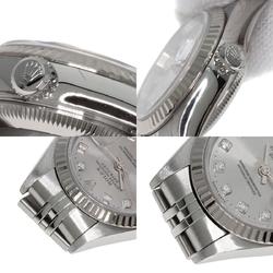 Rolex 79174G Datejust 10P Diamond Watch Stainless Steel SS K18WG Ladies ROLEX